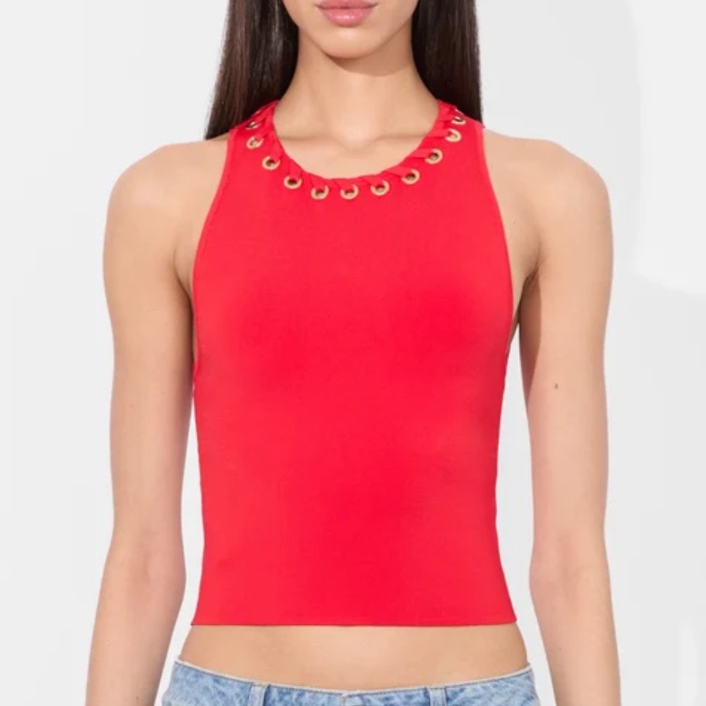 Alice and Olivia Heidi grommet tank